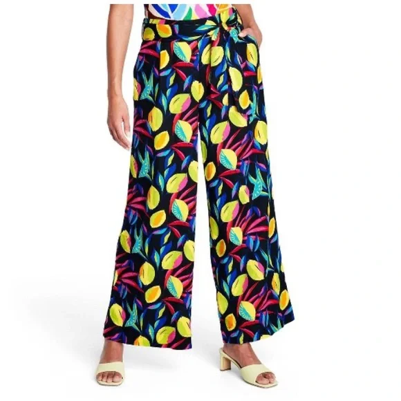 Lemon Print Wide-Leg Pants - Picture 2 of 7